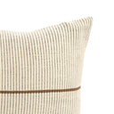 Handwoven Merido Pillow - Beige - Beige Cotton | 14" x 20"