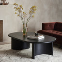 Paden Coffee Table - Aged Black Acacia | 65"