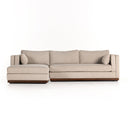 Lawrence 2-Piece Sectional W/ Chaise - Nova Taupe | LAF