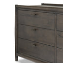 Glenview 6 Drawer Dresser - Smoked Black Resawn Oak