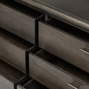 Glenview 6 Drawer Dresser - Smoked Black Resawn Oak