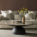 Corbett Coffee Table - Creamy Taupe Marble | Large