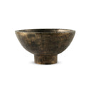 Jagen Outdoor Pedestal Bowl - Rustic Cast Aluminum