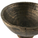Jagen Outdoor Pedestal Bowl - Rustic Cast Aluminum