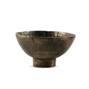 Jagen Outdoor Pedestal Bowl - Rustic Cast Aluminum