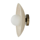 Organic Ceramic Sconce - Light Sand Porcelain Ceramic