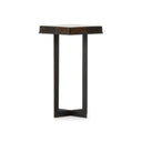 Giselle End Table - Amber Cast Glass