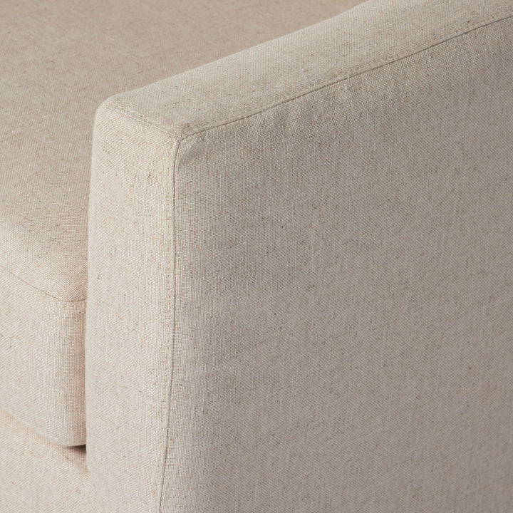 Hudson Slipcover Swivel Chair | Creme