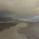 Fog II by Lauren Fuhr - Vertical Grain White Oak Floater | 32.5" x 48"