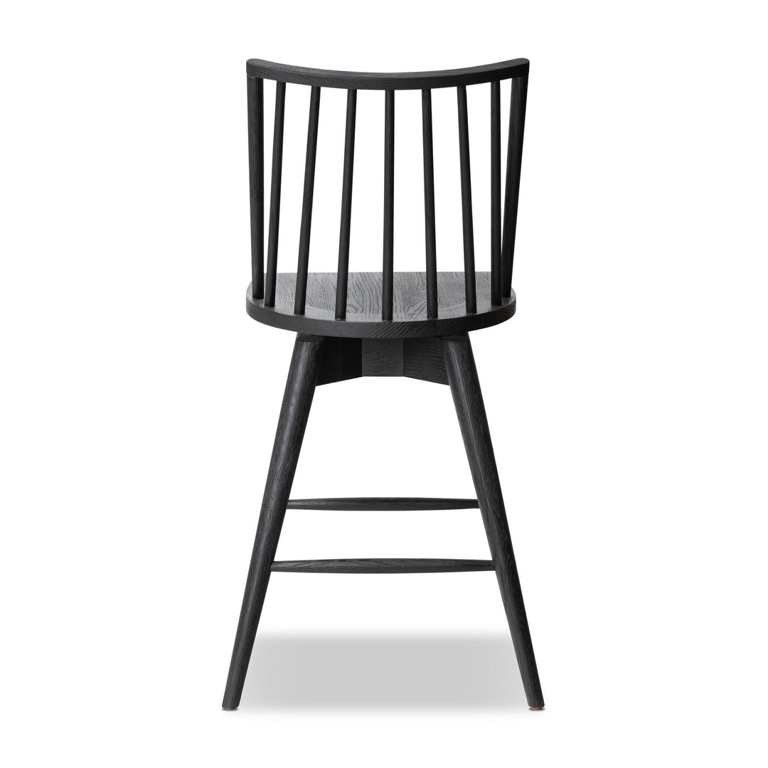 Lewis Swivel Counter Stool - Black Oak