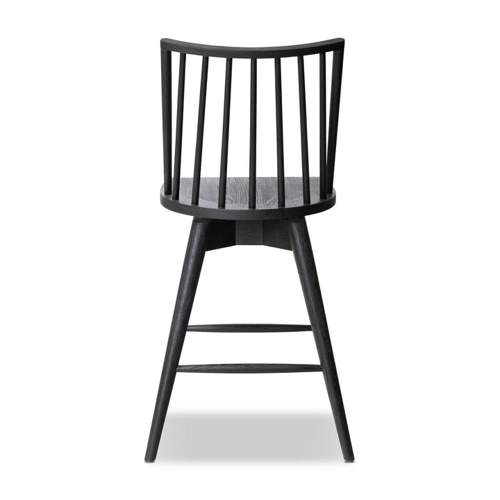 Lewis Swivel Counter Stool - Black Oak