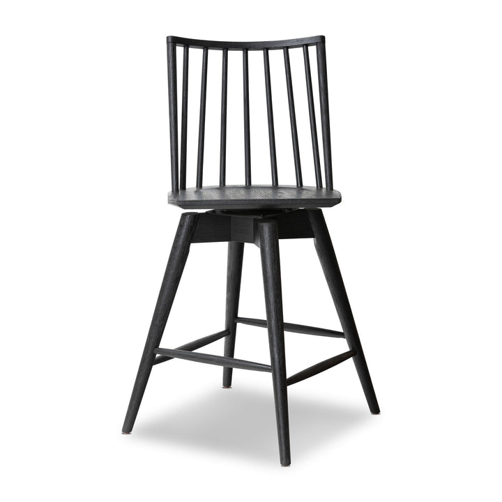 Lewis Swivel Counter Stool - Black Oak
