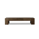 Abaso Rectangular Coffee Table - Ebony Rustic Wormwood Oak
