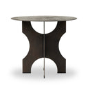 Round Side Table In Solid Iron - Bronze Hammered Textured