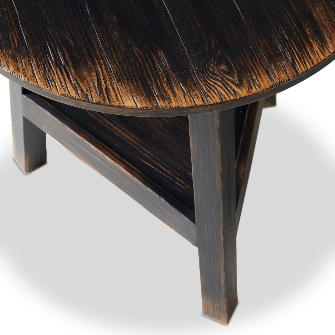 Kickapoo River Cricket Table - Distressed Black Veneer