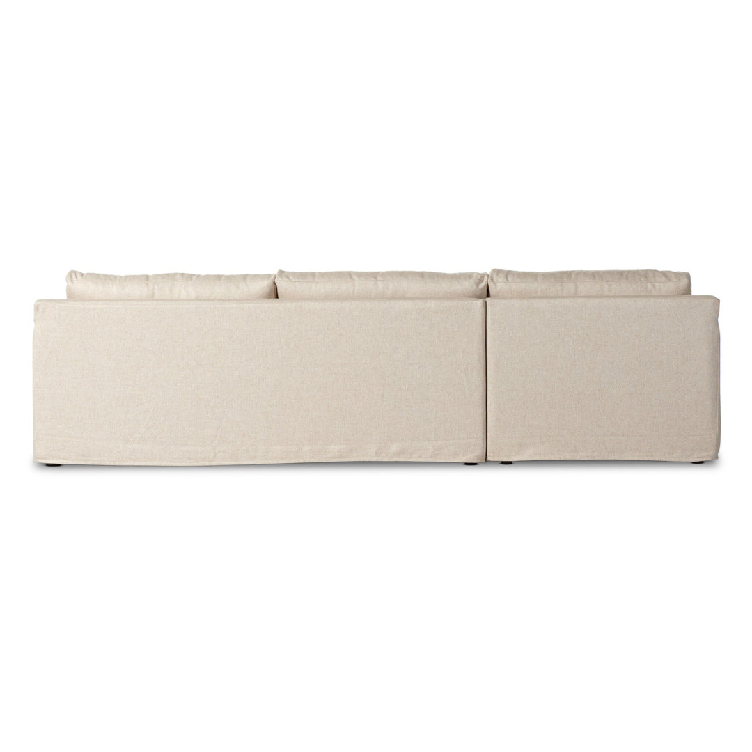 Hudson 2pc Slipcovered Sectional | Creme