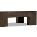 Abaso Small Square Coffee Table - Ebony Rustic Wormwood Oak
