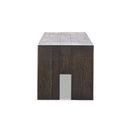 Abaso Accent Bench - Ebony Rustic Wormwood Oak
