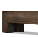 Abaso Large Accent Bench - Ebony Rustic Wormwood Oak