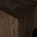 Abaso Large Accent Bench - Ebony Rustic Wormwood Oak
