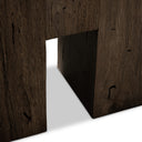 Abaso Large Accent Bench - Ebony Rustic Wormwood Oak