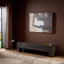 Abaso Large Accent Bench - Ebony Rustic Wormwood Oak