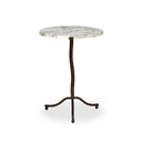 Sophie End Table - Veined White Marble