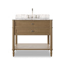 Toulouse Single Vanity - Washed Blonde Oak Veneer