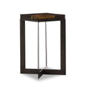 Lennie Cast Glass End Table - Amber Cast Glass