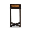 Lennie Cast Glass End Table - Amber Cast Glass