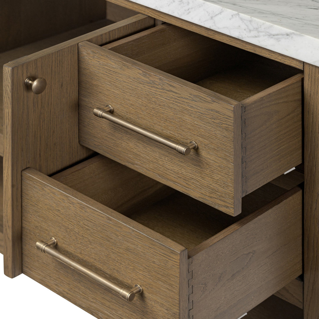 Anthem Single Wide Vanity - Washed Natural Veneer