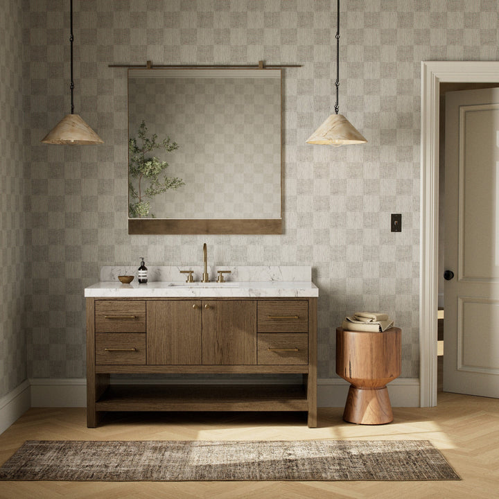 Anthem Single Wide Vanity - Washed Natural Veneer