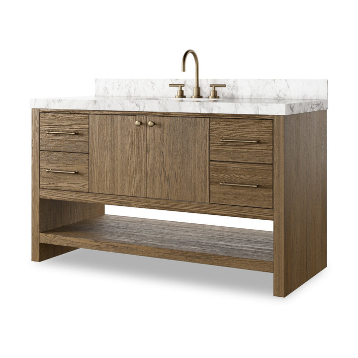 Anthem Single Wide Vanity - Washed Natural Veneer