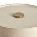 Hensley Table Lamp - Antique Brass Iron | Flax Linen