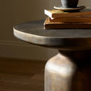 Odessa End Table - Textured Aged Brass
