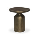 Odessa End Table - Textured Aged Brass