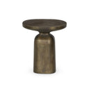Odessa End Table - Textured Aged Brass