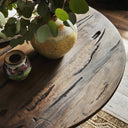 Rivi Large End Table - Aged Belgium Bleach