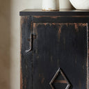 The Humptulips River Moonshine Cabinet - Distressed Burnt Black
