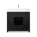 Millie Single Vanity - Satin Drifted Black Veneer