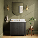 Millie Single Vanity - Satin Drifted Black Veneer