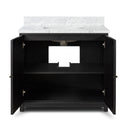 Millie Single Vanity - Satin Drifted Black Veneer