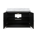 Millie Single Wide Vanity - Satin Drifted Black Veneer