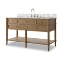 Toulouse Single Wide Vanity - Washed Blonde Oak Veneer