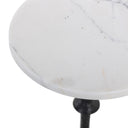 Jocelyn End Table - Veined White Marble