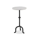 Jocelyn End Table - Veined White Marble