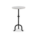 Jocelyn End Table - Veined White Marble