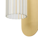 Odyssey Large Sconce - Burnished Brass | Clear Ribbon Glass