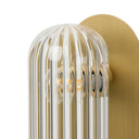 Odyssey Large Sconce - Burnished Brass | Clear Ribbon Glass