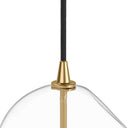 Glass Globe Pendant - Burnished Brass